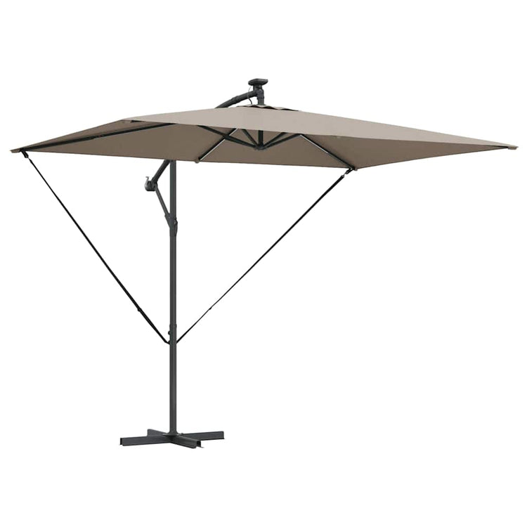 Vidaxl parasol taupe 294 x 200 x 270 cm polyester en aluminium