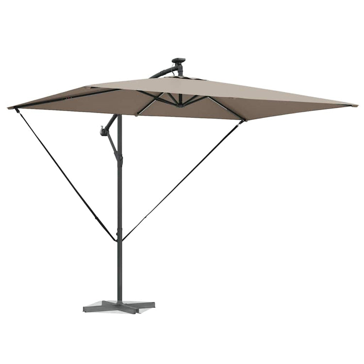 Vidaxl parasol taupe 294 x 200 x 270 cm polyester en aluminium
