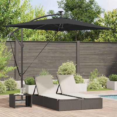 Vidaxl parasol 294 x 200 x 270 cm polyester en aluminium zwart