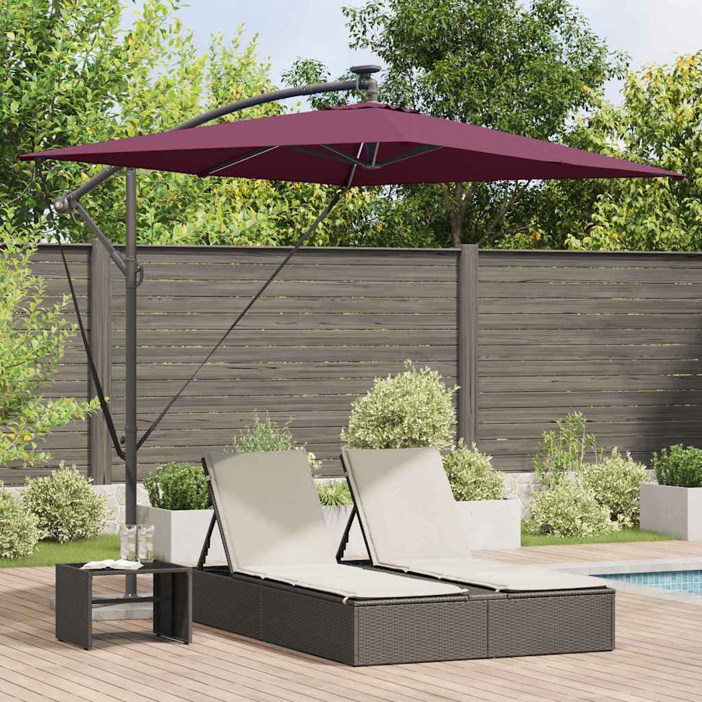 Vidaxl parasol 294 x 200 x 270 cm polyester en aluminium bordeaux rood