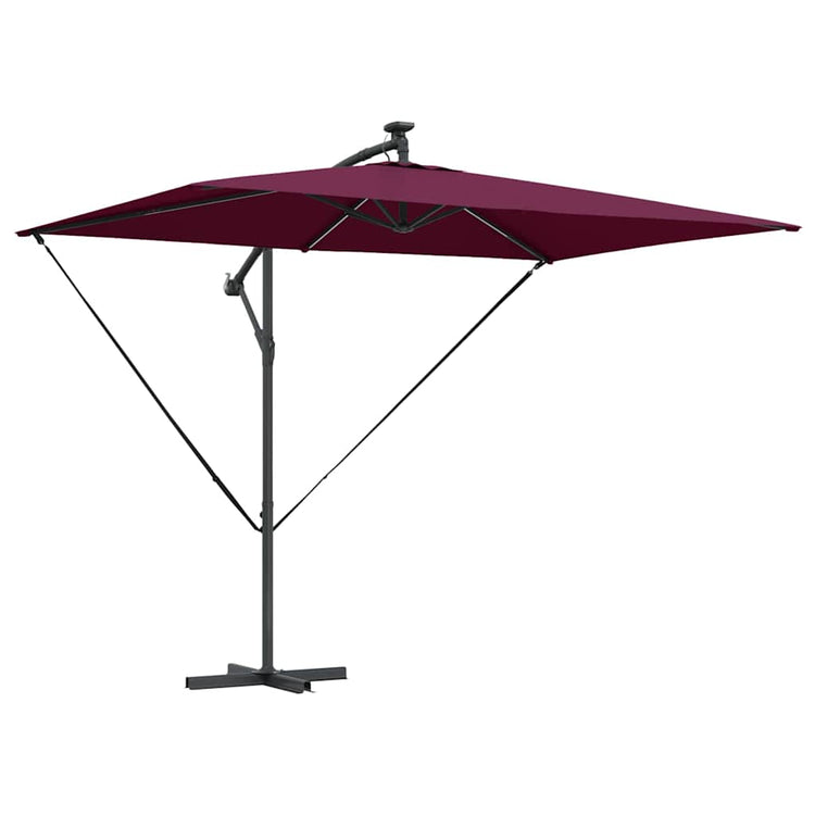 Vidaxl parasol 294 x 200 x 270 cm polyester en aluminium bordeaux rood