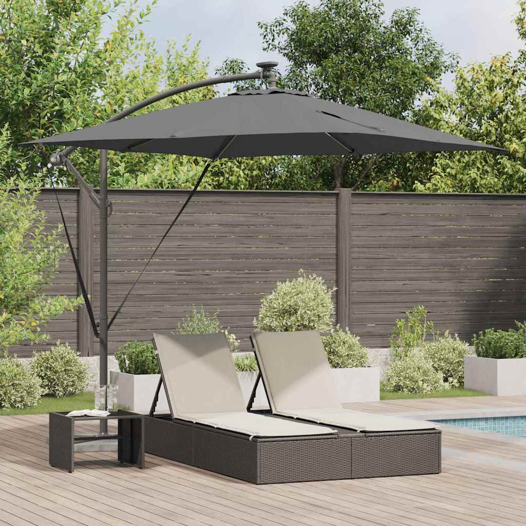 Vidaxl parasol antraciet 249 x 249 x 250 cm polyester en aluminium