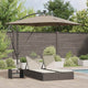 Vidaxl parasol 249 x 249 x 250 cm polyester en aluminium taupe