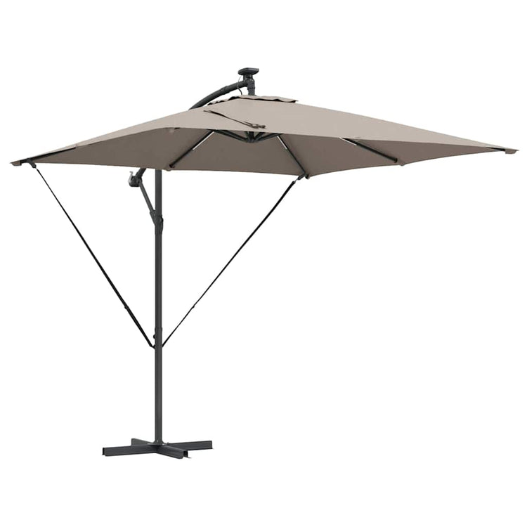 Vidaxl parasol 249 x 249 x 250 cm polyester en aluminium taupe
