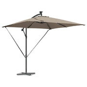 Vidaxl parasol 249 x 249 x 250 cm polyester en aluminium taupe - afbeelding 3