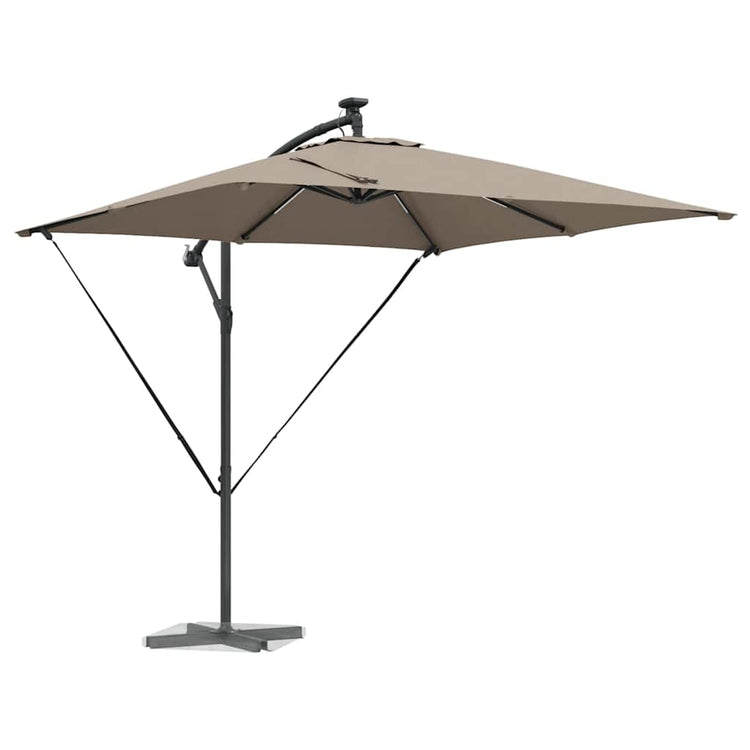 Vidaxl parasol 249 x 249 x 250 cm polyester en aluminium taupe