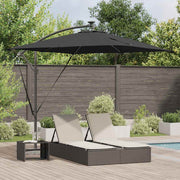 Vidaxl parasol zwart 249 x 249 x 250 cm polyester en aluminium - afbeelding 1