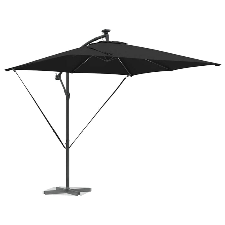 Vidaxl parasol zwart 249 x 249 x 250 cm polyester en aluminium