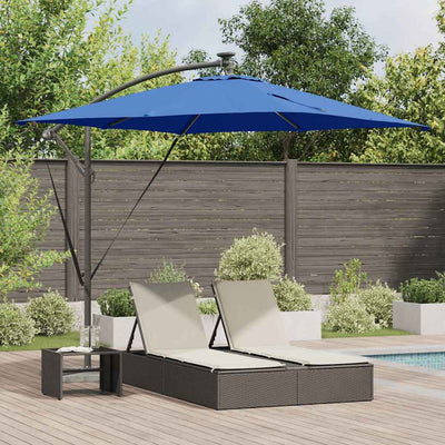 Vidaxl cantilever banana parasol blauw 249 x 249 x 250 cm