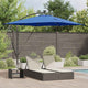Vidaxl parasol 249 x 249 x 250 cm polyester en aluminium azuurblauw