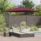 Vidaxl parasol bordeaux rood 249 x 249 x 250 cm polyester en aluminium