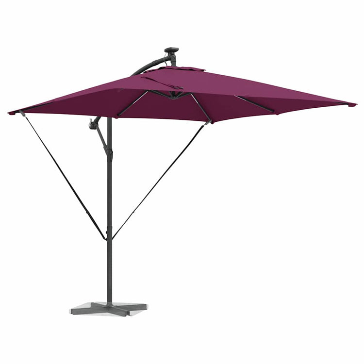 Vidaxl parasol bordeaux rood 249 x 249 x 250 cm polyester en aluminium