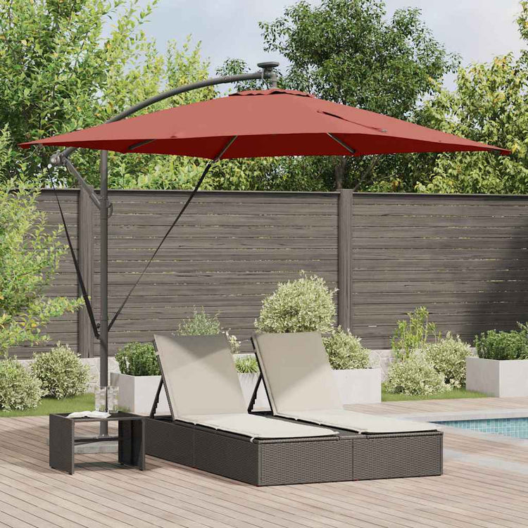 Vidaxl parasol terracotta 249 x 249 x 250 cm polyester en aluminium