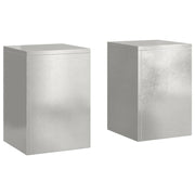 Vidaxl plantenstandaard 2 pcs zilver 24 x 24 x 35 cm roestvrij staal - afbeelding 2
