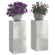 Vidaxl plantenstandaard 2 pcs zilver 24 x 24 x 55 cm roestvrij staal - afbeelding 3