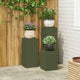 Vidaxl plantenstandaard 3 pcs olijfgroen staal