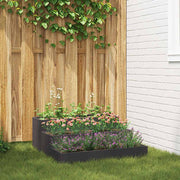 Vidaxl plantenbak zwart 90 x 90 x 35 cm koudgewalst staal - afbeelding 1