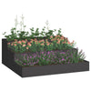 Vidaxl tuin bloempot zwart 90 x 90 x 35 cm koudgewalst staal