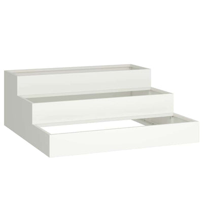 Vidaxl plantenbak wit 90 x 90 x 35 cm koudgewalst staal