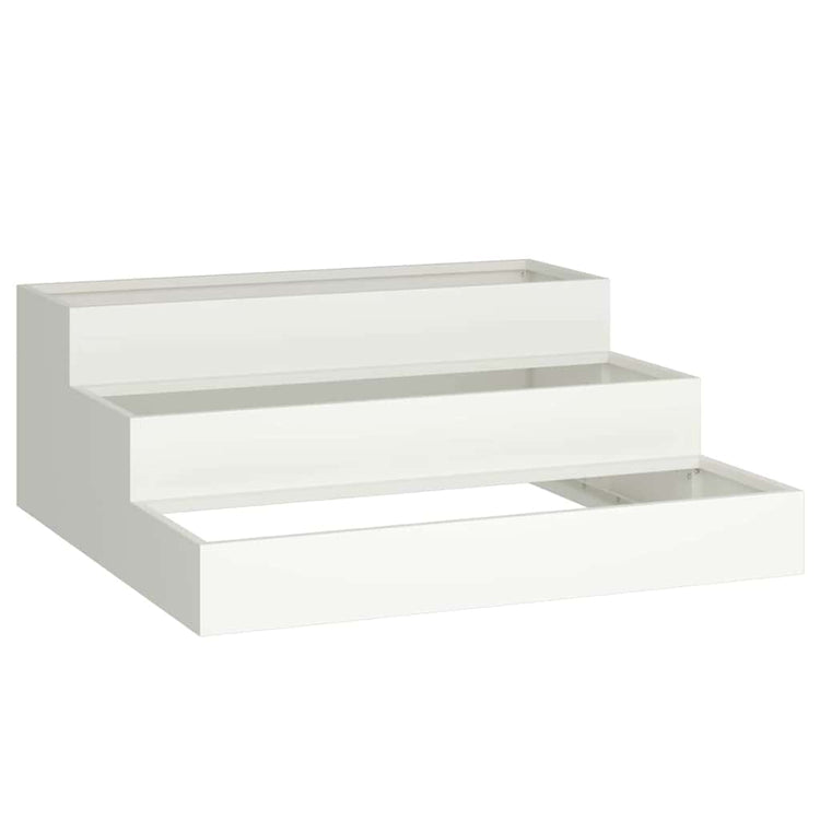 Vidaxl plantenbak wit 90 x 90 x 35 cm koudgewalst staal