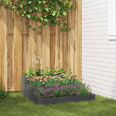 Vidaxl plantenbak antraciet 90 x 90 x 35 cm koudgewalst staal