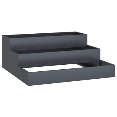 Vidaxl plantenbak antraciet 90 x 90 x 35 cm koudgewalst staal