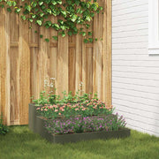 Vidaxl plantenbak olijf groen 90 x 90 x 35 cm koudgewalst staal - afbeelding 1