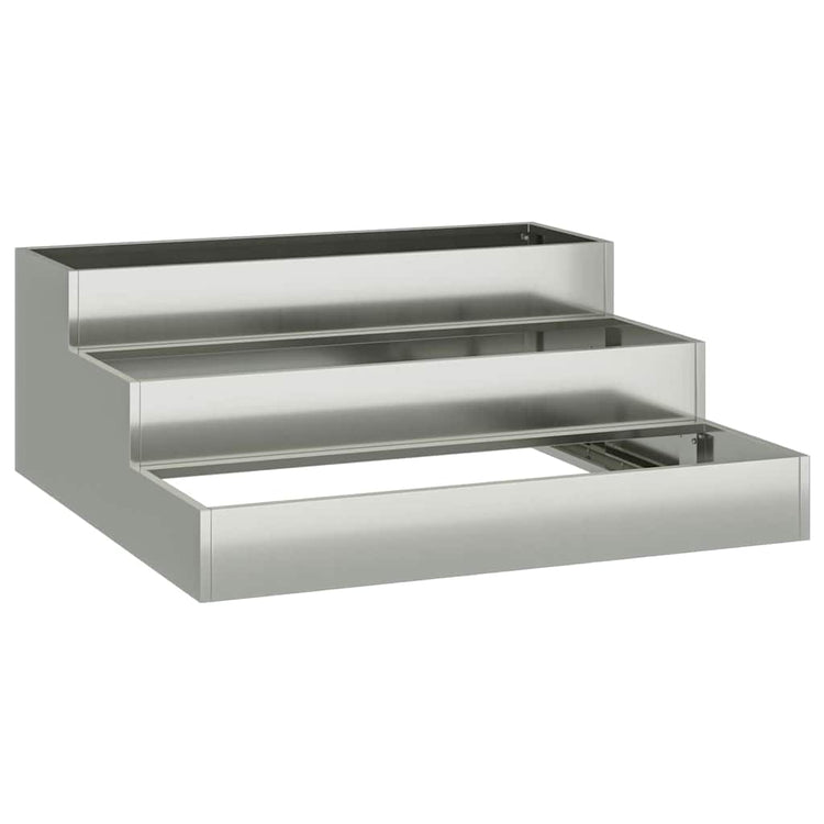 Vidaxl plantenbak zilver 90 x 90 x 35 cm gegalvaniseerd staal