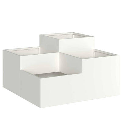 Vidaxl plantenbak wit 80 x 80 x 48 cm staal