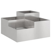 Vidaxl plantenbak zilver 80 x 80 x 48 cm roestvrij staal - afbeelding 2