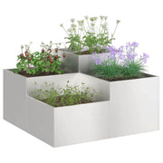 Vidaxl plantenbak zilver 80 x 80 x 48 cm roestvrij staal - afbeelding 3