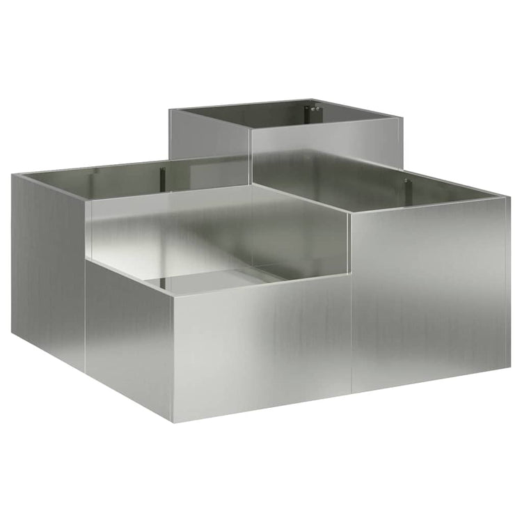 Vidaxl plantenbak zilver 80 x 80 x 48 cm gegalvaniseerd staal