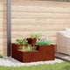 Vidaxl plantenbak roestig 80 x 80 x 48 cm weervast staal