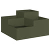 Vidaxl tuin bloempot olijfgroen 100 x 100 x 48 cm staal