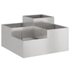 Vidaxl tuin bloempot zilver 100 x 100 x 48 cm roestvrij staal
