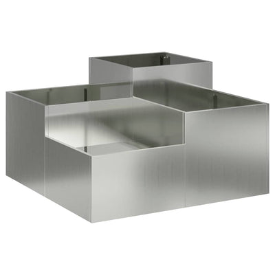 Vidaxl plantenbak zilver 100 x 100 x 48 cm gegalvaniseerd staal