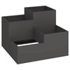 Vidaxl tuin bloempot zwart 80 x 80 x 60 cm staal
