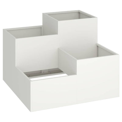 Vidaxl plantenbak wit 80 x 80 x 60 cm staal