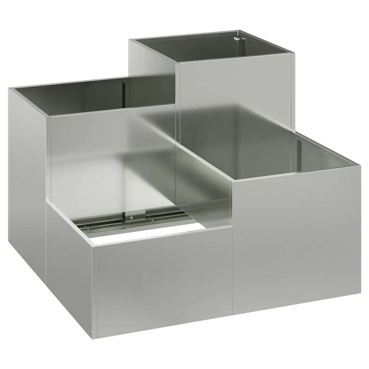 Vidaxl plantenbak zilver 80 x 80 x 60 cm gegalvaniseerd staal