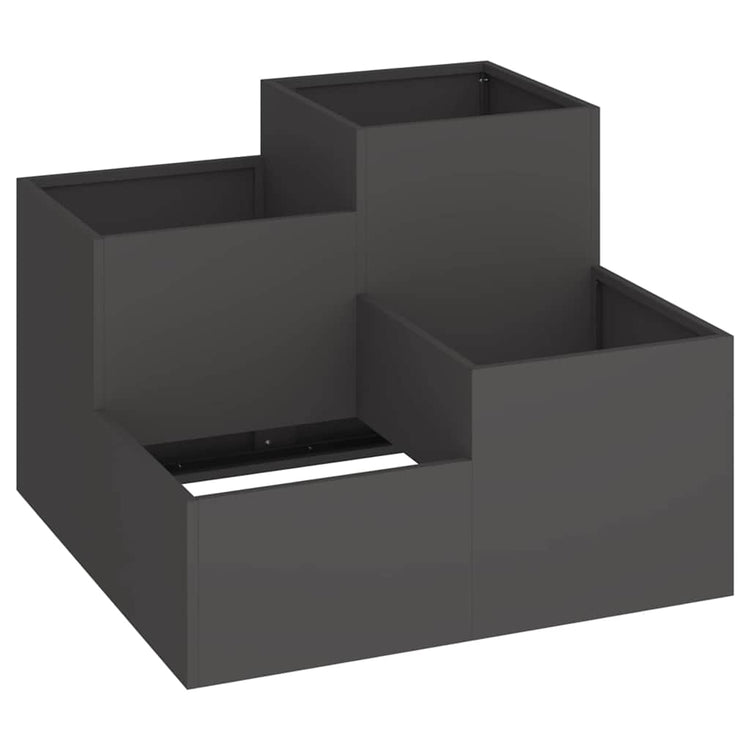 Vidaxl plantenbak zwart 100 x 100 x 60 cm staal
