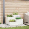 Vidaxl tuin bloempot wit 100 x 100 x 60 cm staal