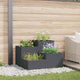 Vidaxl tuin bloempot antraciet 100 x 100 x 60 cm staal