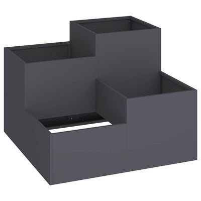 Vidaxl plantenbak antraciet 100 x 100 x 60 cm staal