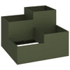 Vidaxl tuin bloempot olijfgroen 100 x 100 x 60 cm staal