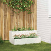 Vidaxl tuin bloempot wit 100 x 60 x 45 cm koudgewalst staal