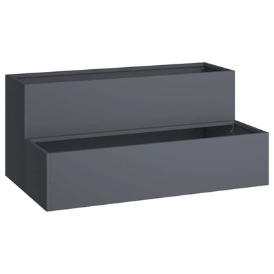 Vidaxl plantenbak antraciet 100 x 60 x 45 cm koudgewalst staal