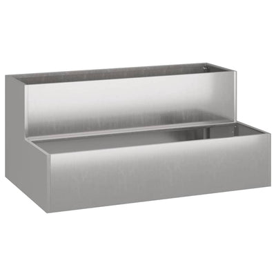 Vidaxl plantenbak zilver 100 x 60 x 45 cm roestvrij staal