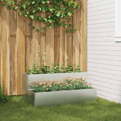 Vidaxl plantenbak zilver 100 x 60 x 45 cm gegalvaniseerd staal