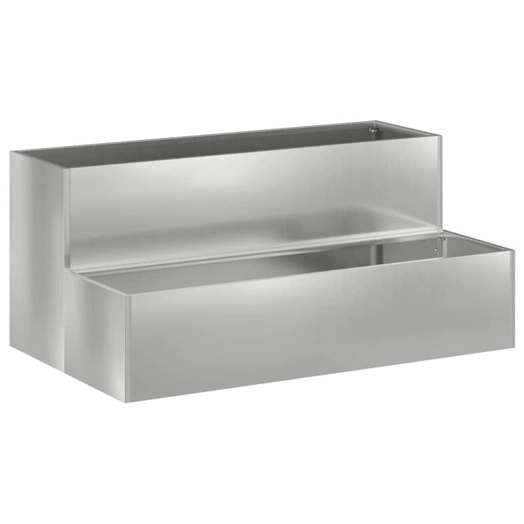 Vidaxl plantenbak zilver 100 x 60 x 45 cm gegalvaniseerd staal