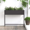 Vidaxl verhoogde tuin plantbak zwart 100 x 26 x 82 cm staal